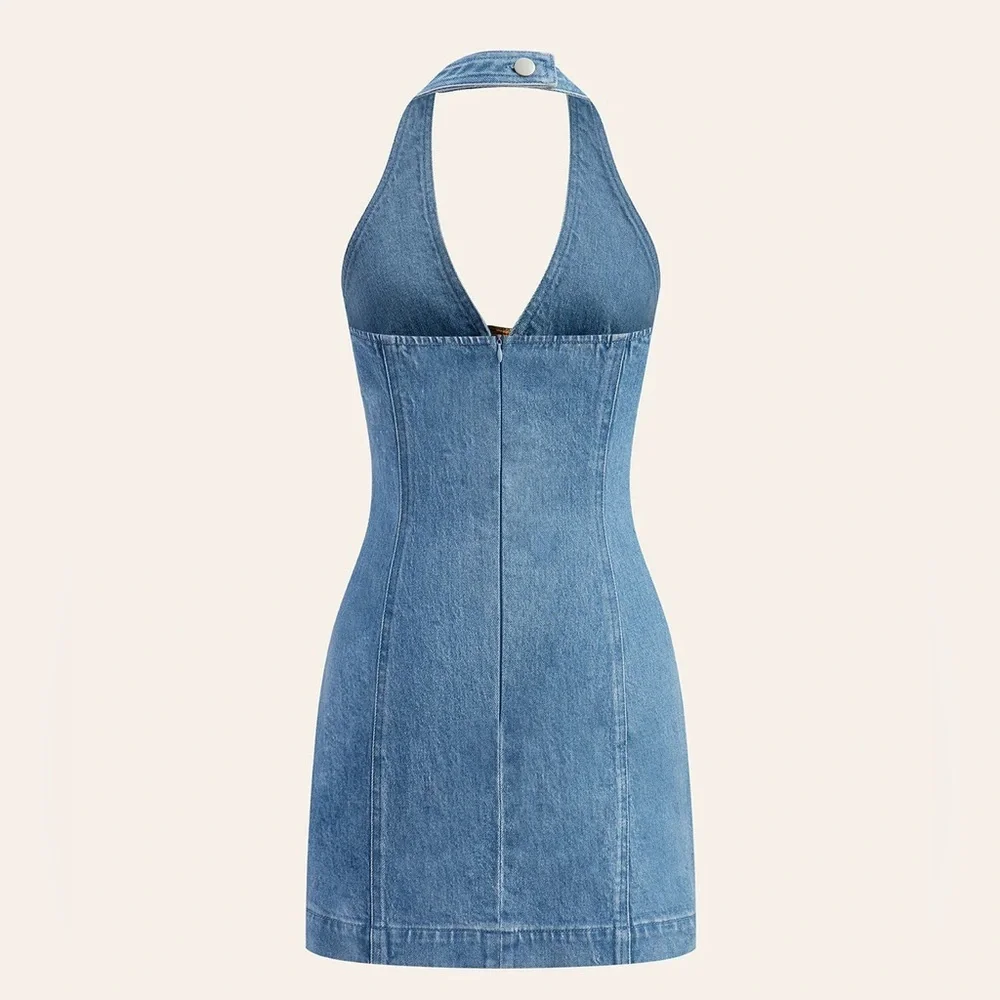 Commense Denim Buckle Dress - Picture 6 of 12